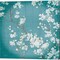 White Cherry Blossoms on Teal Aged no Bird by Danhui Nai 14" x 14" Canvas Wall Art (Set of 2)